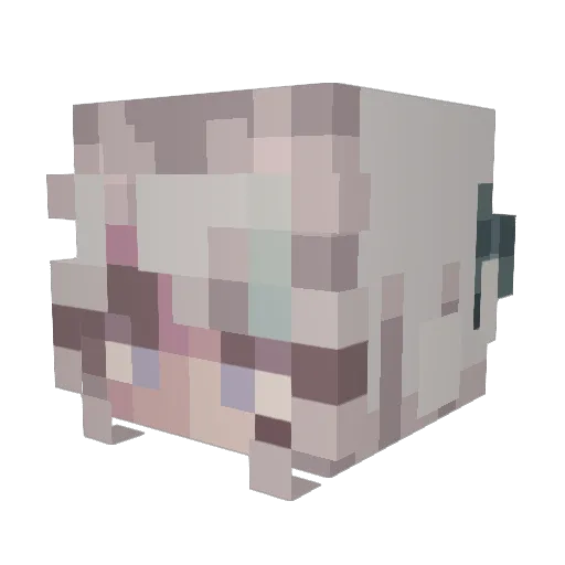 YazzyCos Minecraft avatar head, 3D render