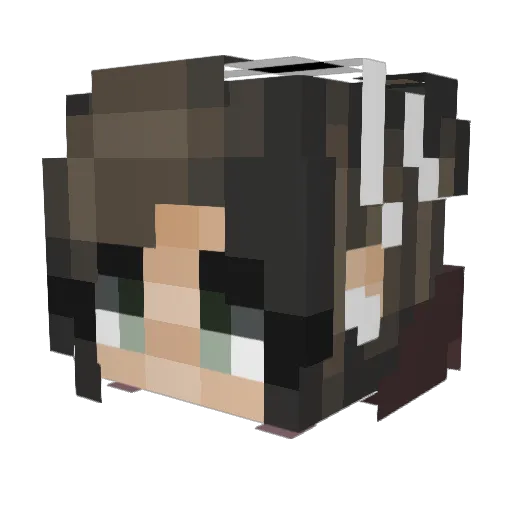 YazzyElephany Minecraft avatar head, 3D render