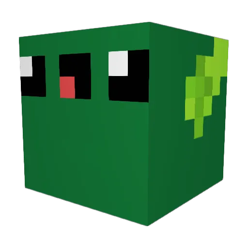YbKhaos Minecraft avatar head, 3D render
