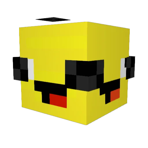 Yb_01 Minecraft avatar head, 3D render