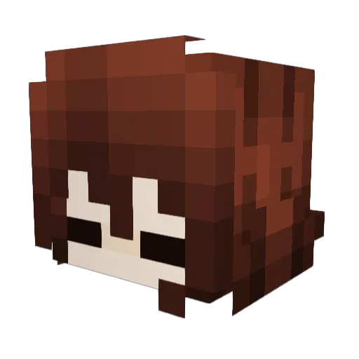 Ybayrakk Minecraft avatar head, 3D render