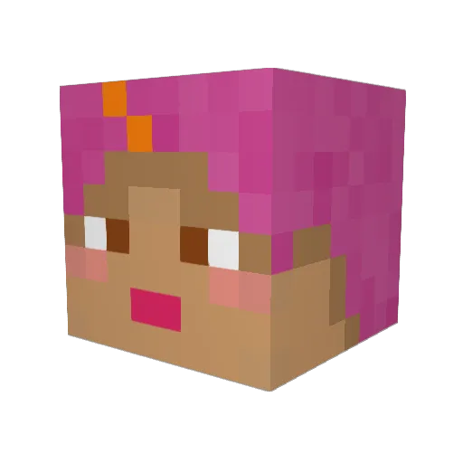 Ybba10 Minecraft avatar head, 3D render