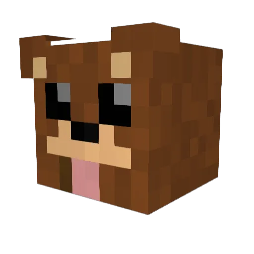 Ybis242 Minecraft avatar head, 3D render
