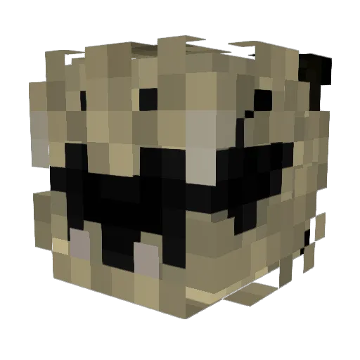 Yblock1 Minecraft avatar head, 3D render