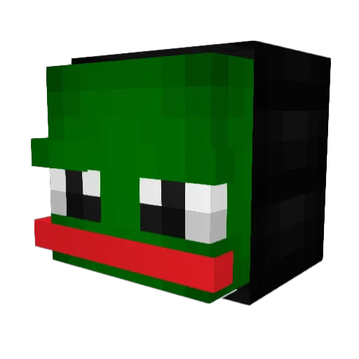 Ybog Minecraft avatar head, 3D render