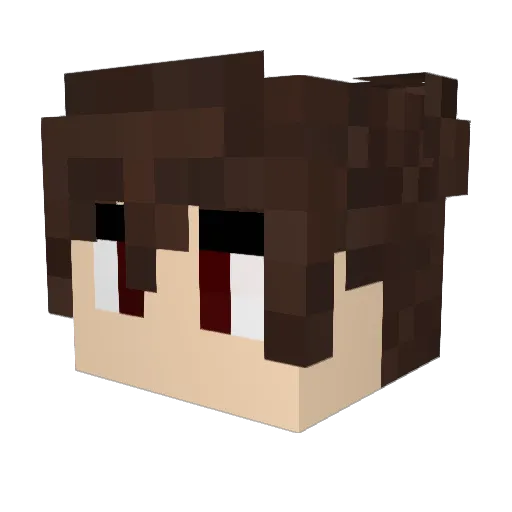 Yboude Minecraft avatar head, 3D render