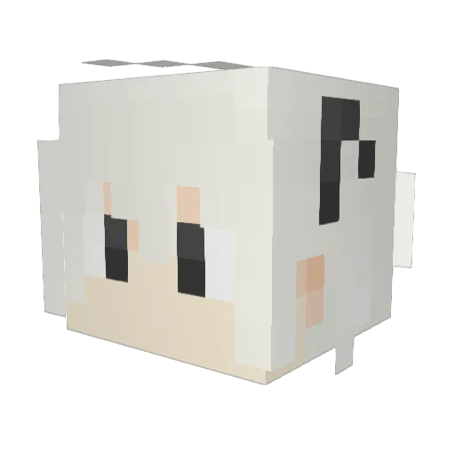 Ycens Minecraft avatar head, 3D render