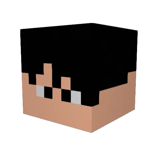 Ycrafter007 Minecraft avatar head, 3D render