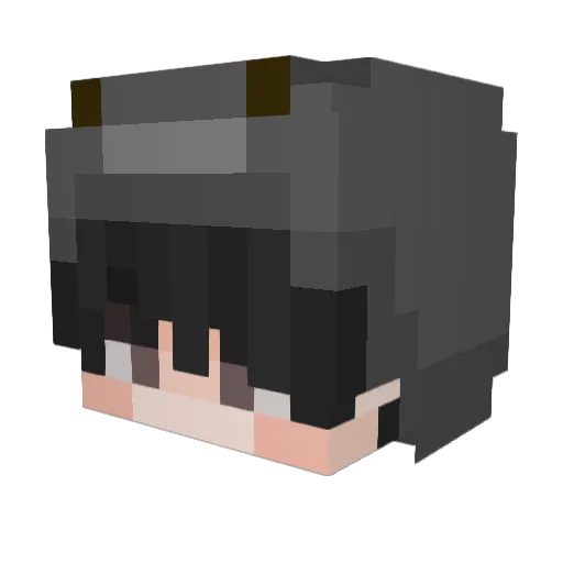 Ydaa Minecraft avatar head, 3D render