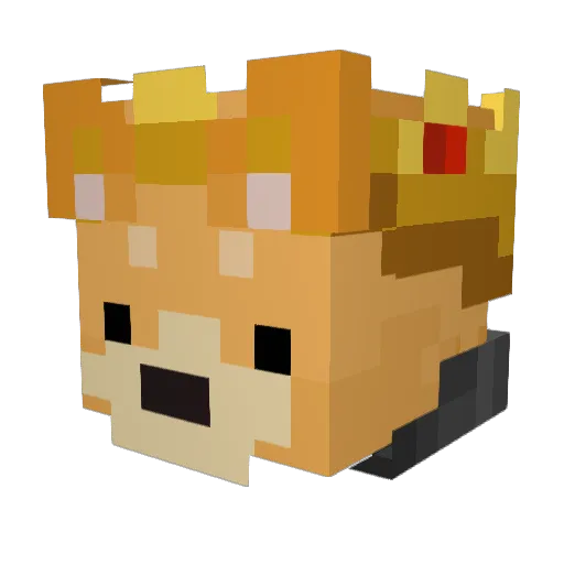 Ydarp Minecraft avatar head, 3D render
