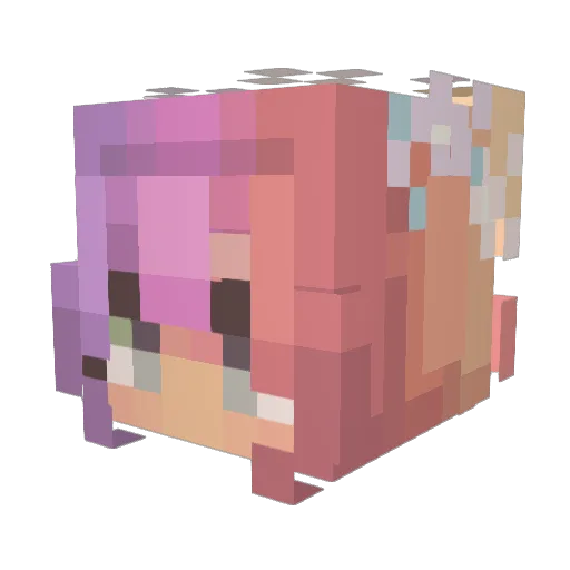 Ydouh8me Minecraft avatar head, 3D render