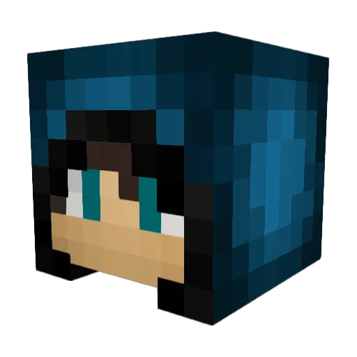 Ydralys Minecraft avatar head, 3D render