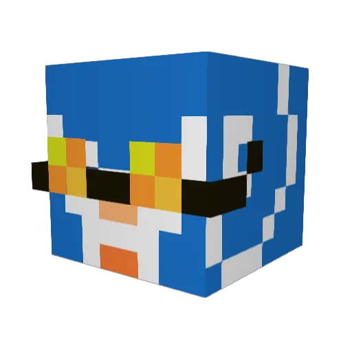 Ye11owShoes Minecraft avatar head, 3D render
