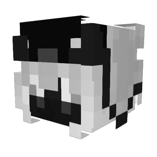 YeCorvus Minecraft avatar head, 3D render
