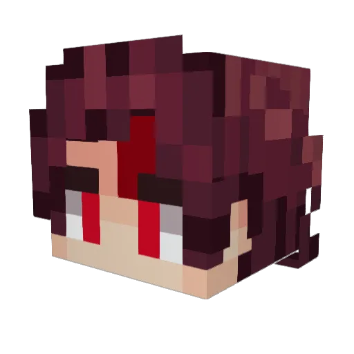 YeFraser Minecraft avatar head, 3D render