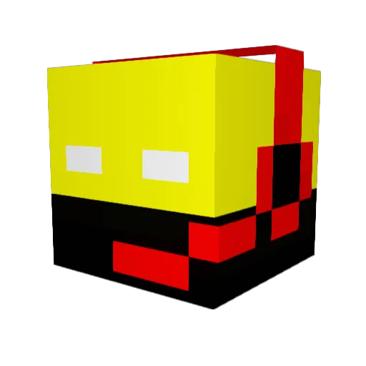 YeGam Minecraft avatar head, 3D render