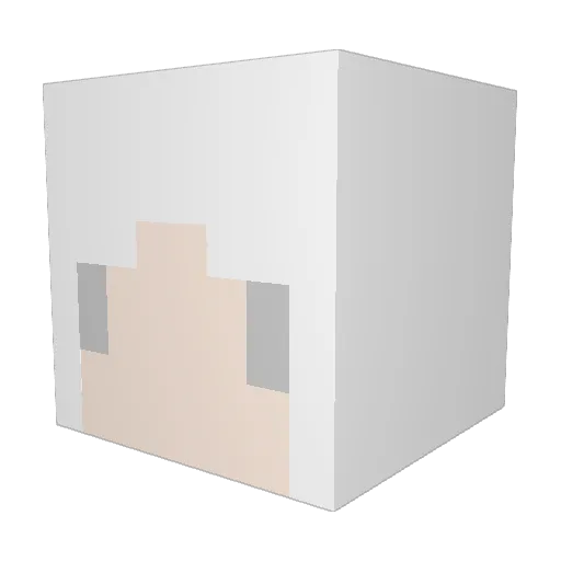 YeShijiu Minecraft avatar head, 3D render
