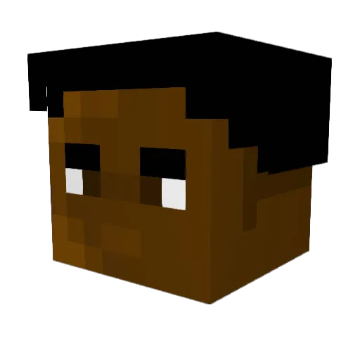 YeZe1337 Minecraft avatar head, 3D render