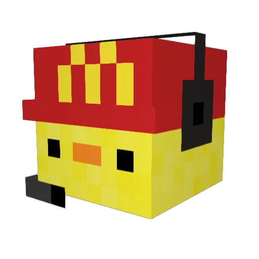 Ye_0n Minecraft avatar head, 3D render