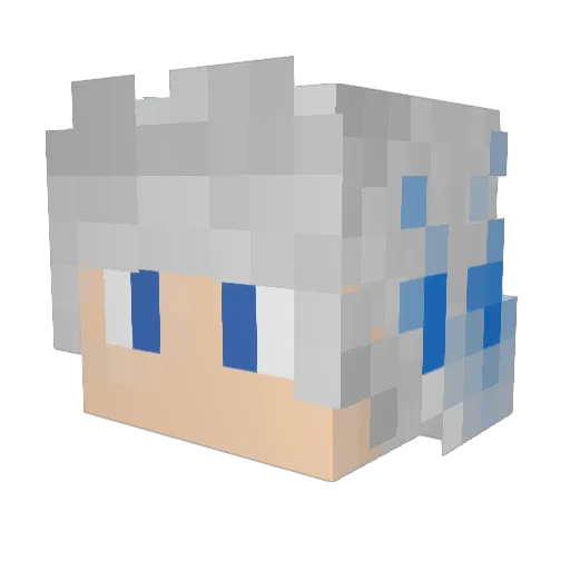 Ye_xiaoyao Minecraft avatar head, 3D render