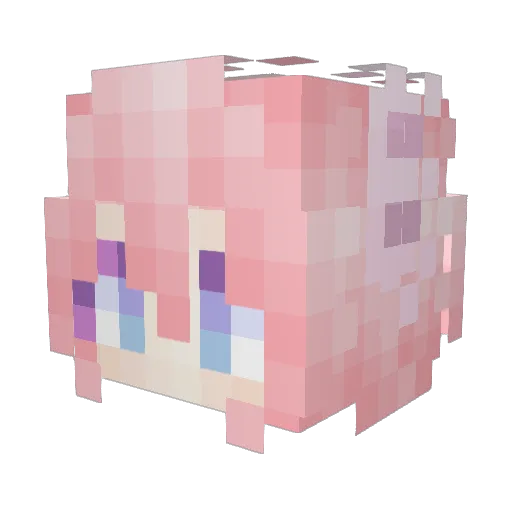 Yea_Sakura_Fooox Minecraft avatar head, 3D render