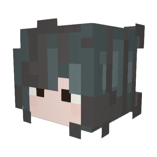 Yeagerer Minecraft avatar head, 3D render