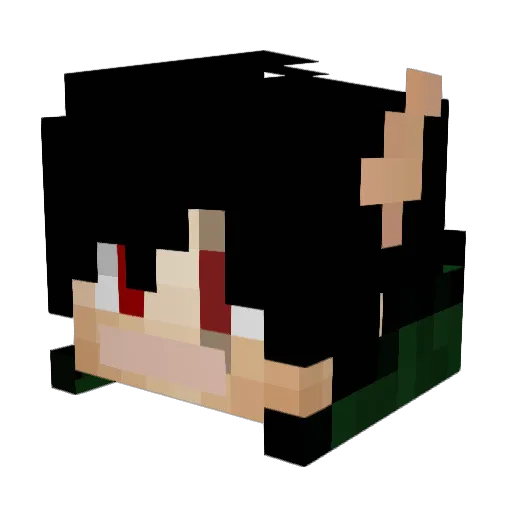 Yeagerkid Minecraft avatar head, 3D render