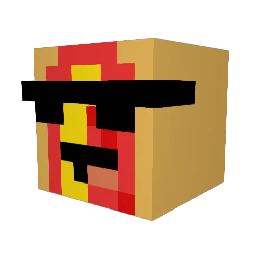 Yeah08 Minecraft avatar head, 3D render