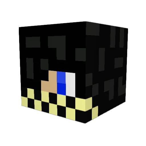 Yeah22 Minecraft avatar head, 3D render