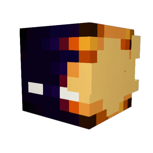 YeahBinga Minecraft avatar head, 3D render
