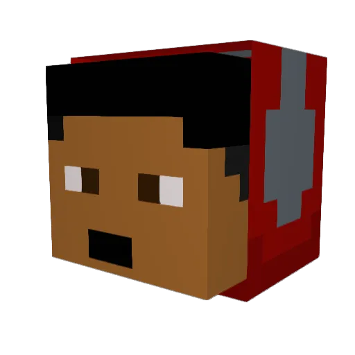 YeahHobbs Minecraft avatar head, 3D render