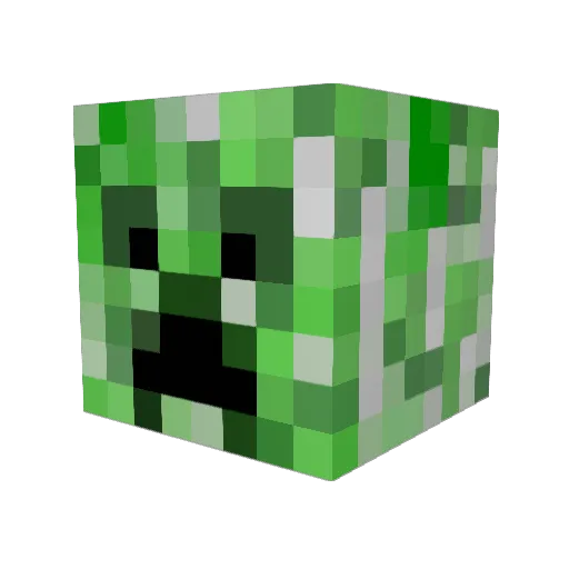 Yealang Minecraft avatar head, 3D render