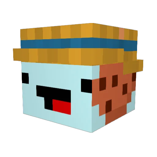 Yeang Minecraft avatar head, 3D render