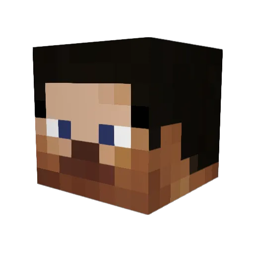 YearsWasted Minecraft avatar head, 3D render