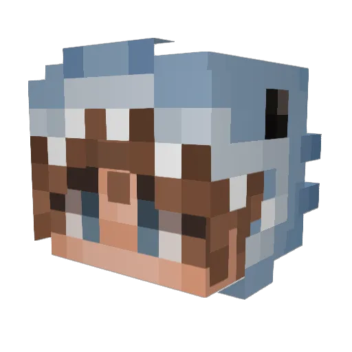 Yeastieboi Minecraft avatar head, 3D render