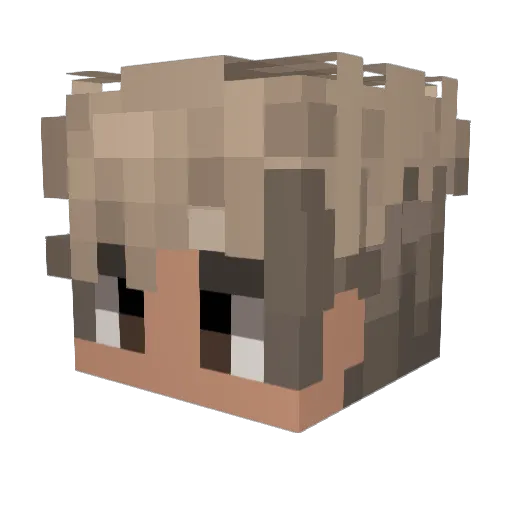 Yeazs Minecraft avatar head, 3D render