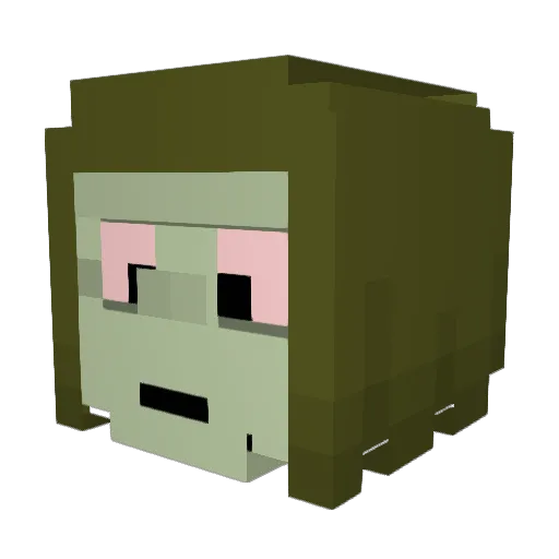 Yeboy Minecraft avatar head, 3D render