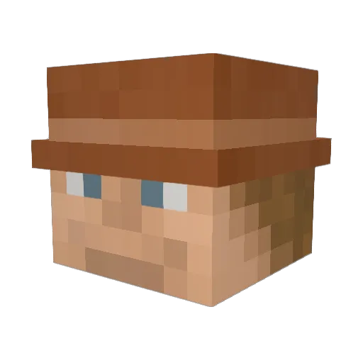 YecapsNivek Minecraft avatar head, 3D render