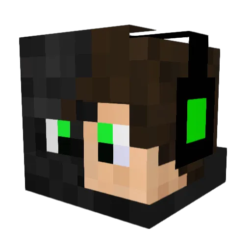 Yeddy_ Minecraft avatar head, 3D render