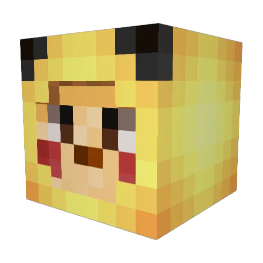 Yedez Minecraft avatar head, 3D render