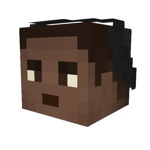 Yedi_Capalot Minecraft avatar head, 3D render