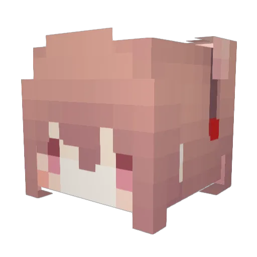 Yee_paper Minecraft avatar head, 3D render