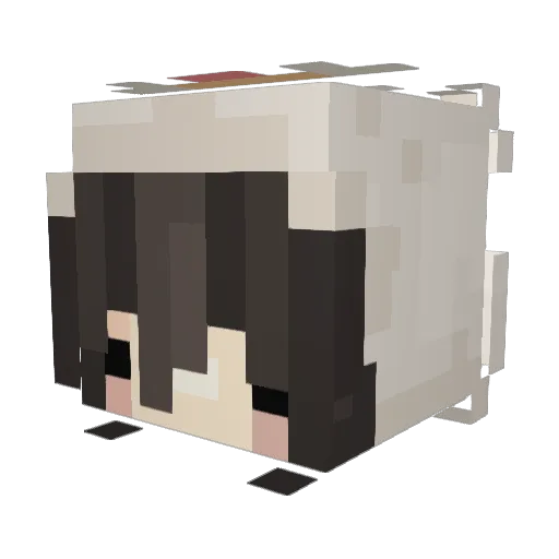 Yeedan Minecraft avatar head, 3D render