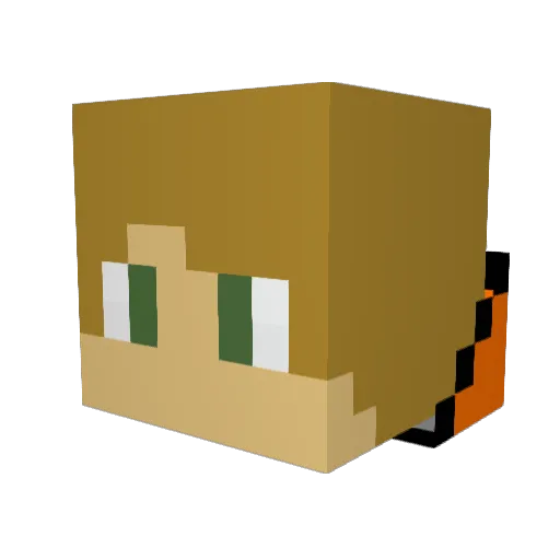 Yeeeeeeeeee_ Minecraft avatar head, 3D render