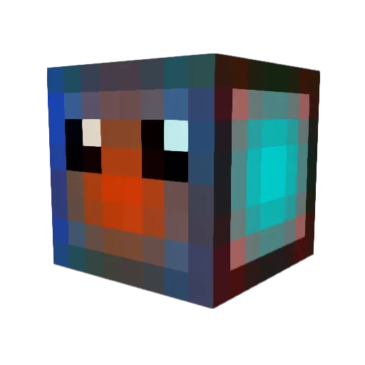 Yeeeeetus Minecraft avatar head, 3D render