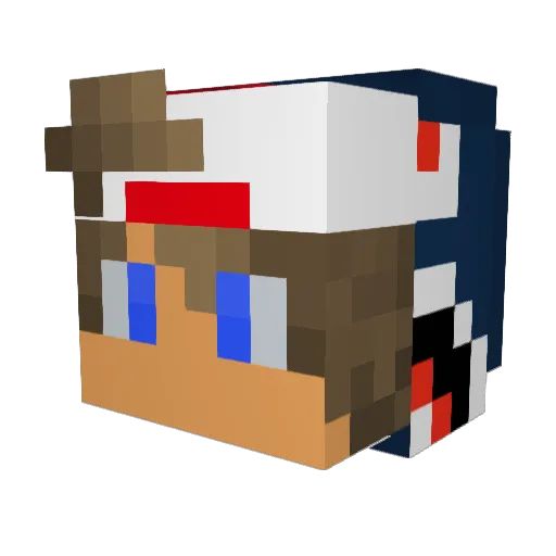 Yeeeezy Minecraft avatar head, 3D render