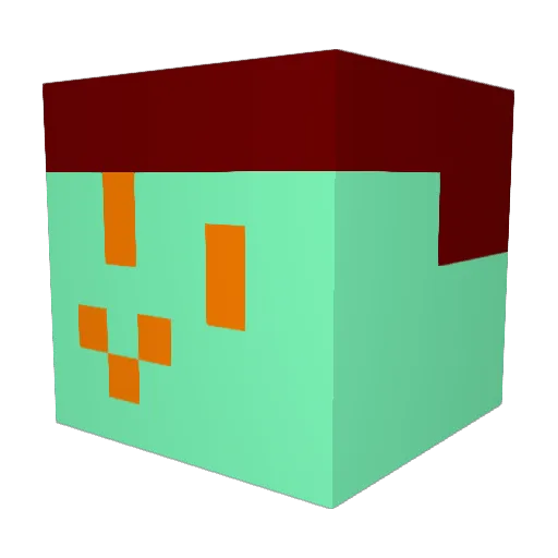 Yeeeman78 Minecraft avatar head, 3D render