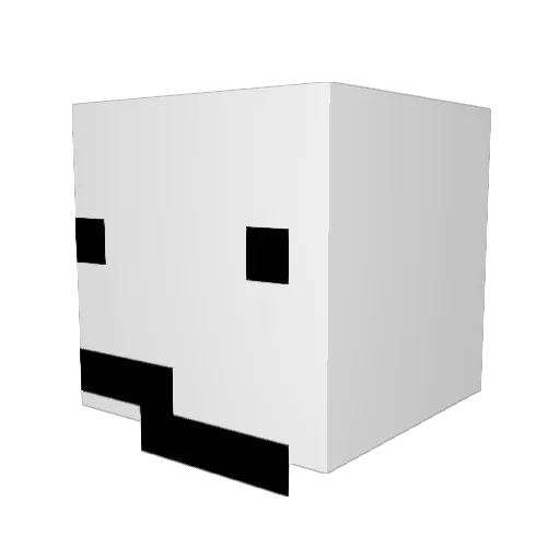 Yeeeyey Minecraft avatar head, 3D render