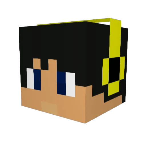 Yeeniv Minecraft avatar head, 3D render