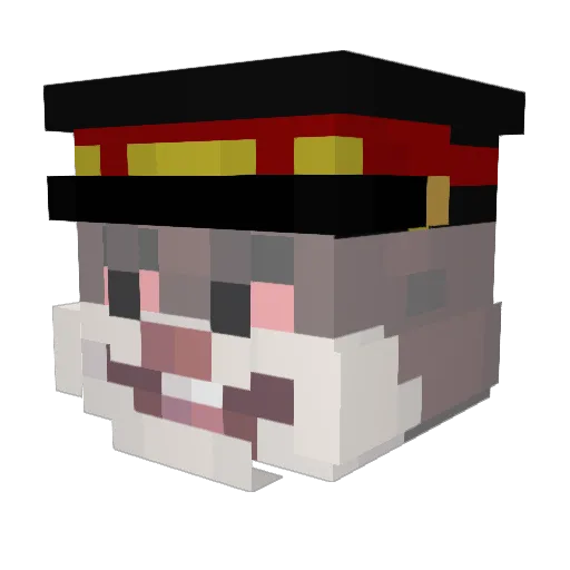 Yeepper Minecraft avatar head, 3D render